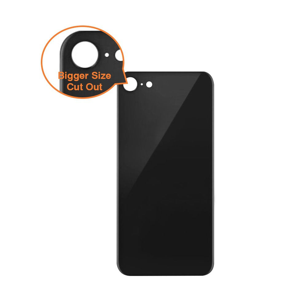 Rear Glass Replacement with Bigger Size Camera Cut-out for iPhone 8 (NO LOGO)-Black Rear Glass Replacement with Bigger Size Camera Cut-out for iPhone 8 (NO LOGO)-Black